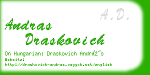 andras draskovich business card